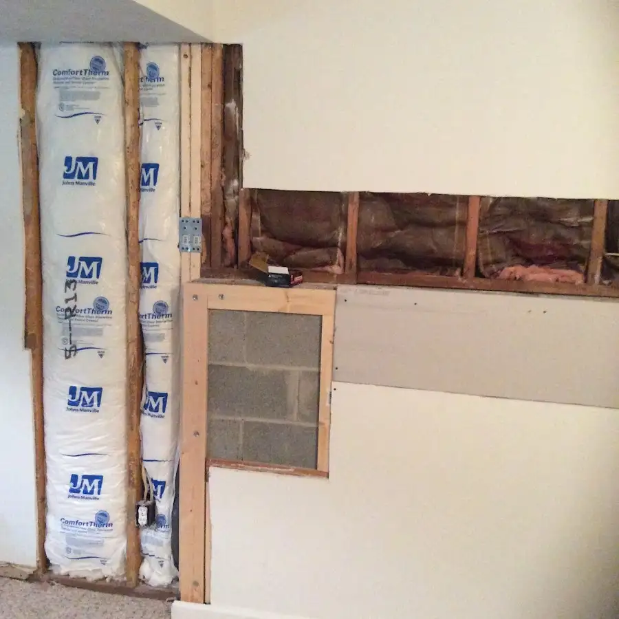 Wall insulation replacement during Structural Drying in Seaford
